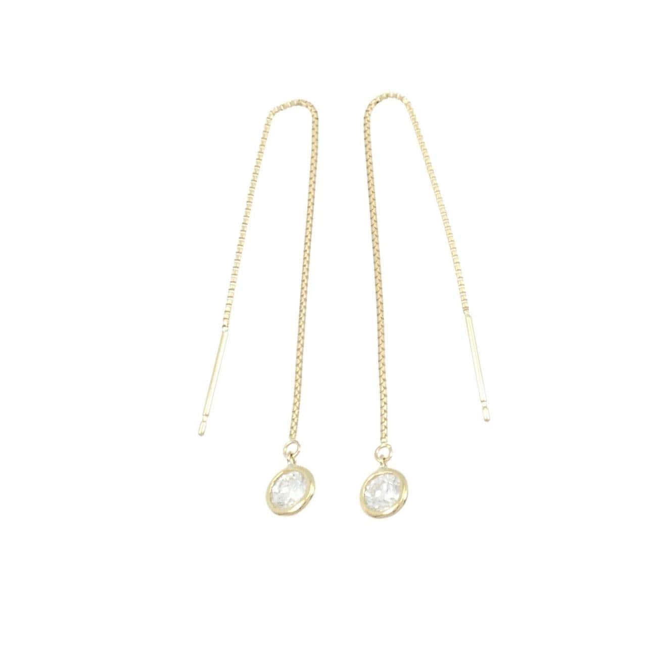 K18YG ダイヤモンド ピアス 0.41CT