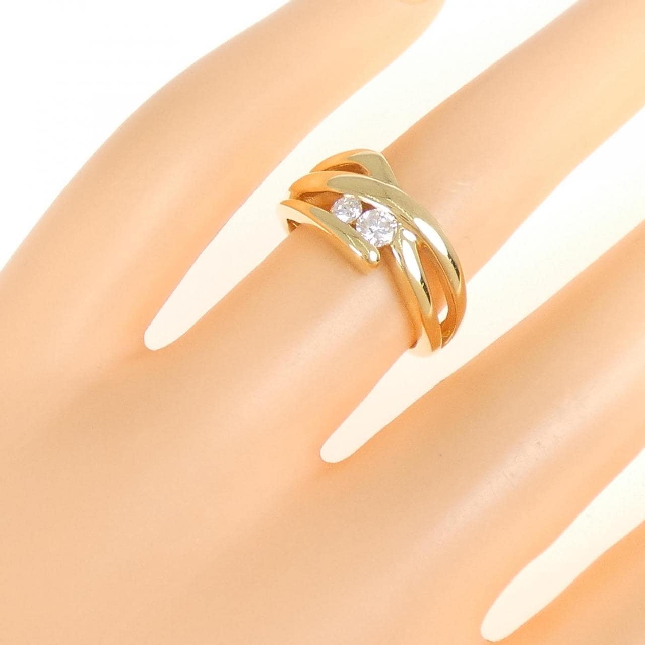 K18YG ダイヤモンド リング 0.22CT