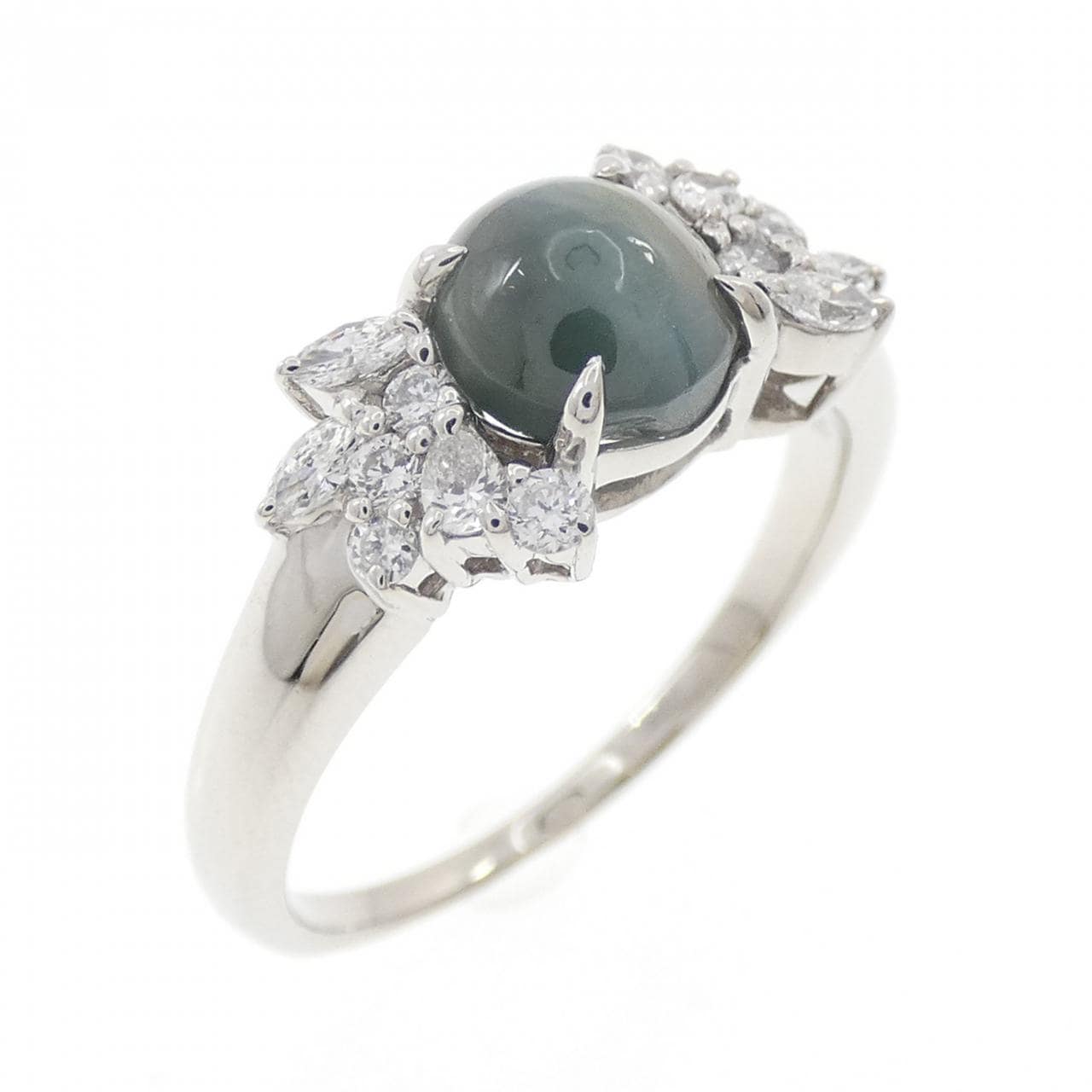 PT900 アレキサンドライトキャッツアイ リング 2.041CT