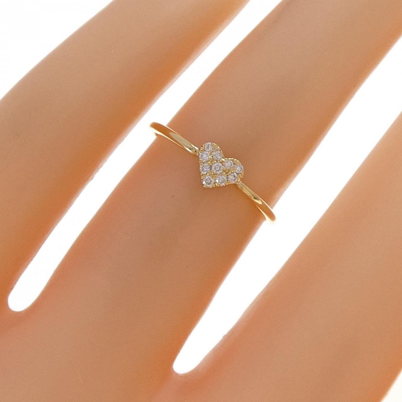 K18YG ハート ダイヤモンド リング 0.05CT
