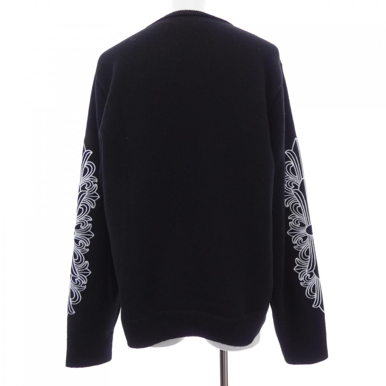 CHROME HEARTS Life Sentence Floral Cross Embroidery Knit 412172853******00D