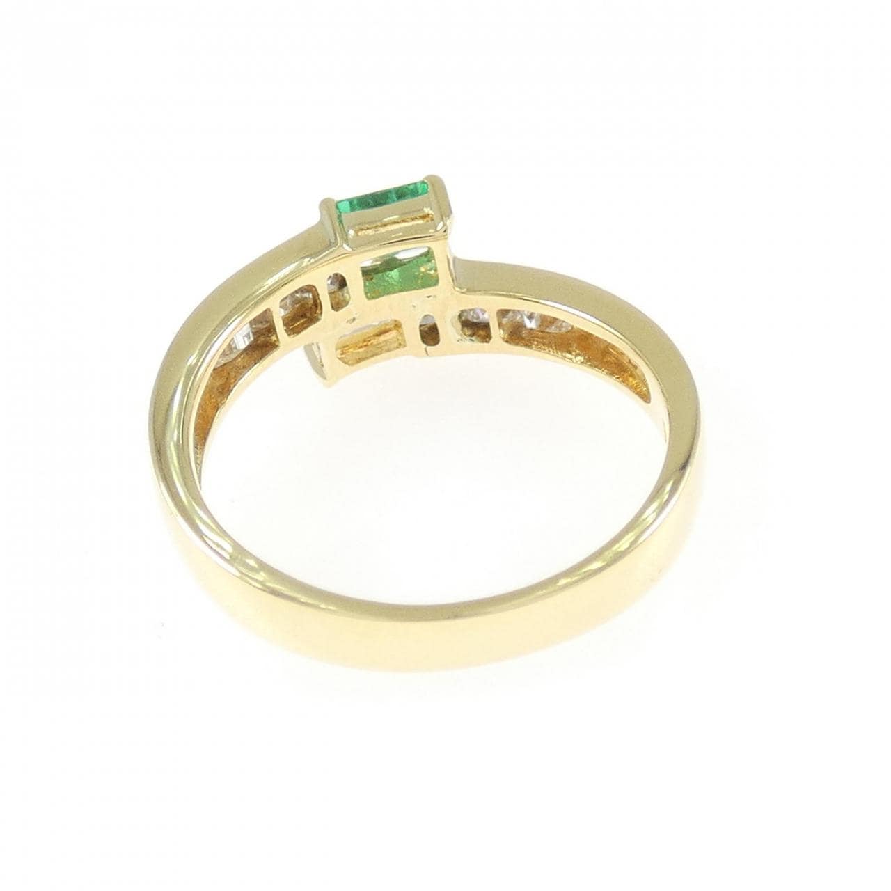 K18YG エメラルド リング 0.22CT