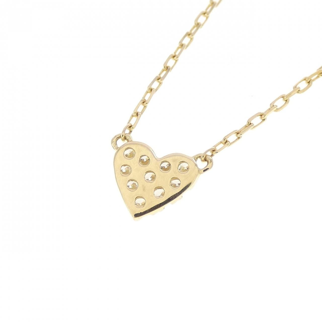 K18YG ハート ダイヤモンド ネックレス 0.05CT