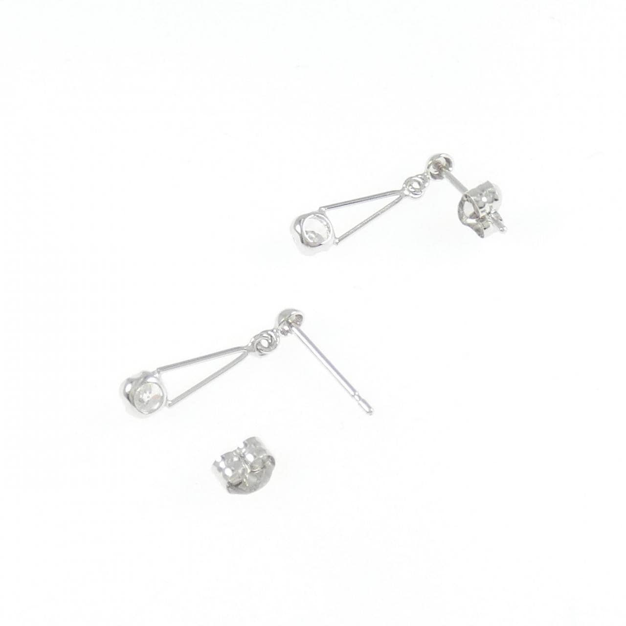 K14WG キュービック ピアス