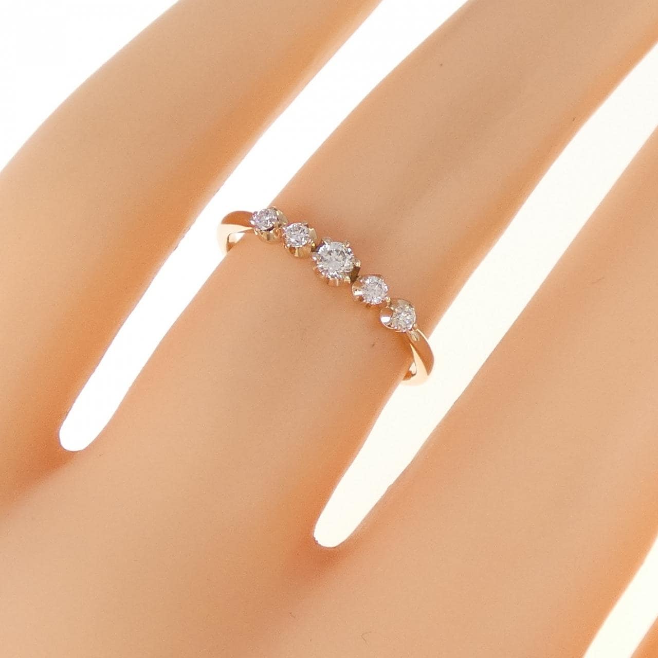 K18PG ダイヤモンド リング 0.14CT