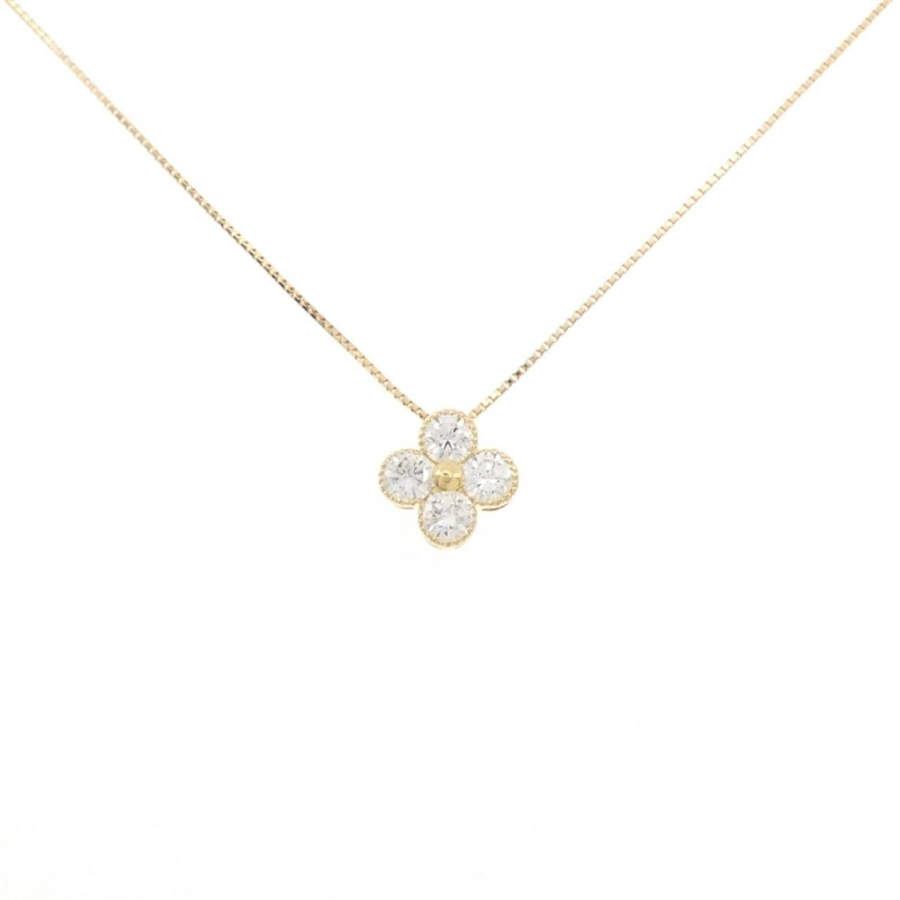 【新品】K18YG ダイヤモンド ネックレス 1.038CT F VS2 VG