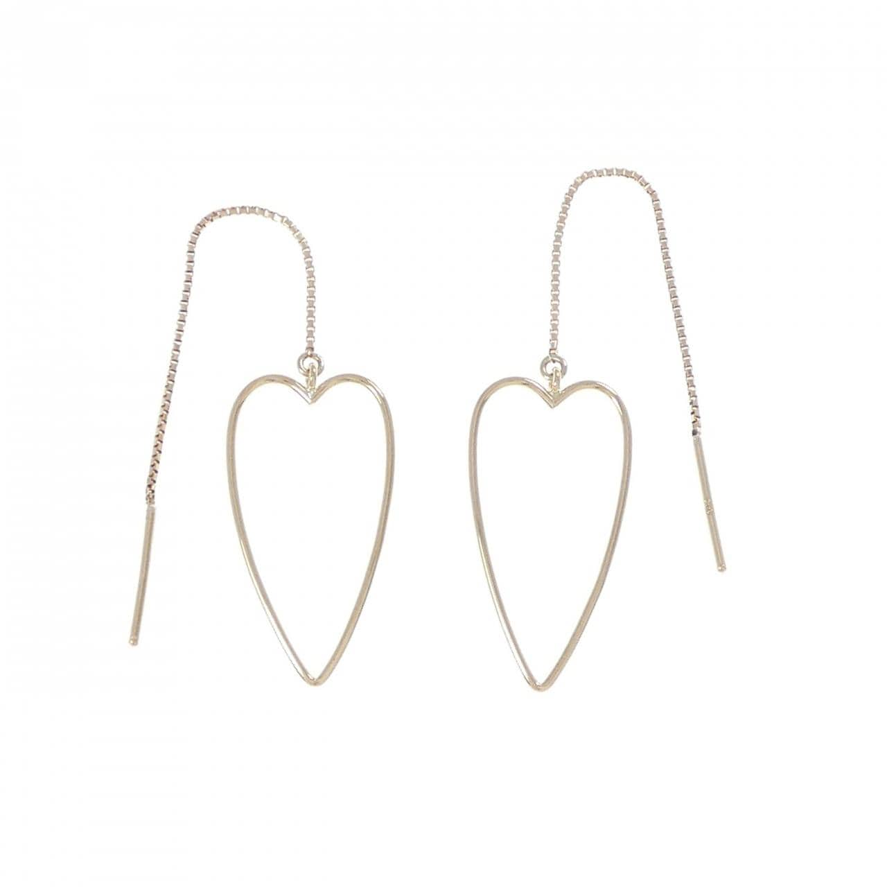 K18YG ハート ピアス