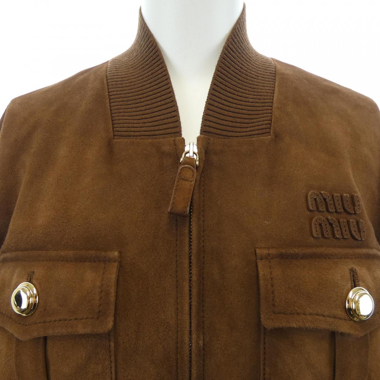 ミュウミュウ MIU MIU MIU MIU ロゴ MPV931 SOOO 104R レザージャケット