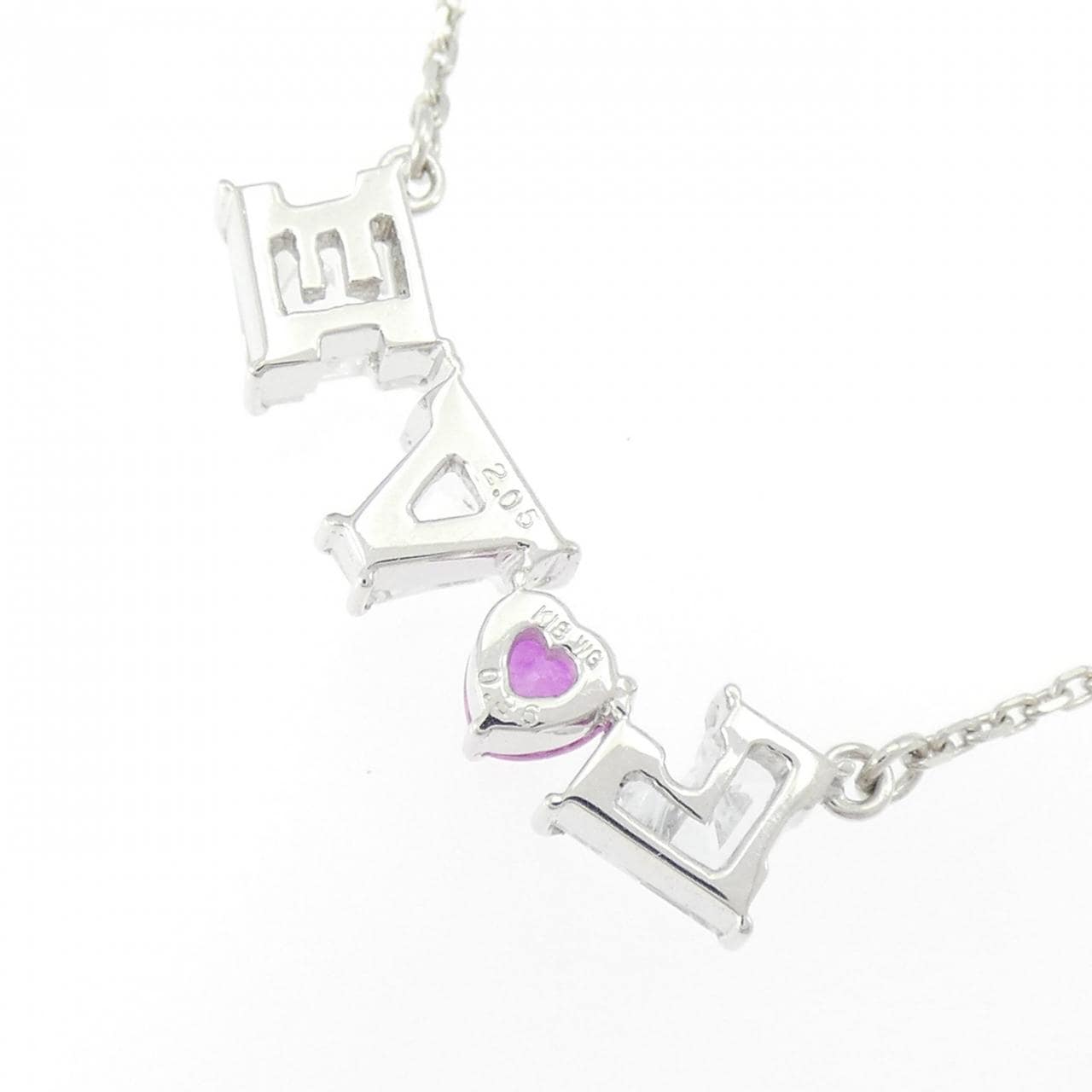 K18WG サファイヤ ネックレス 0.36CT