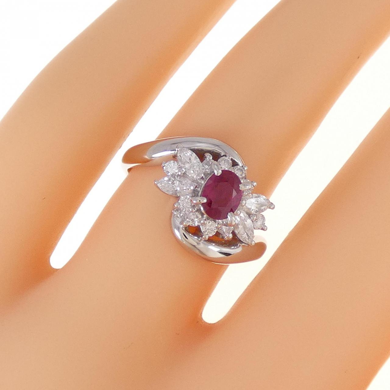 PT ルビー リング 0.44CT