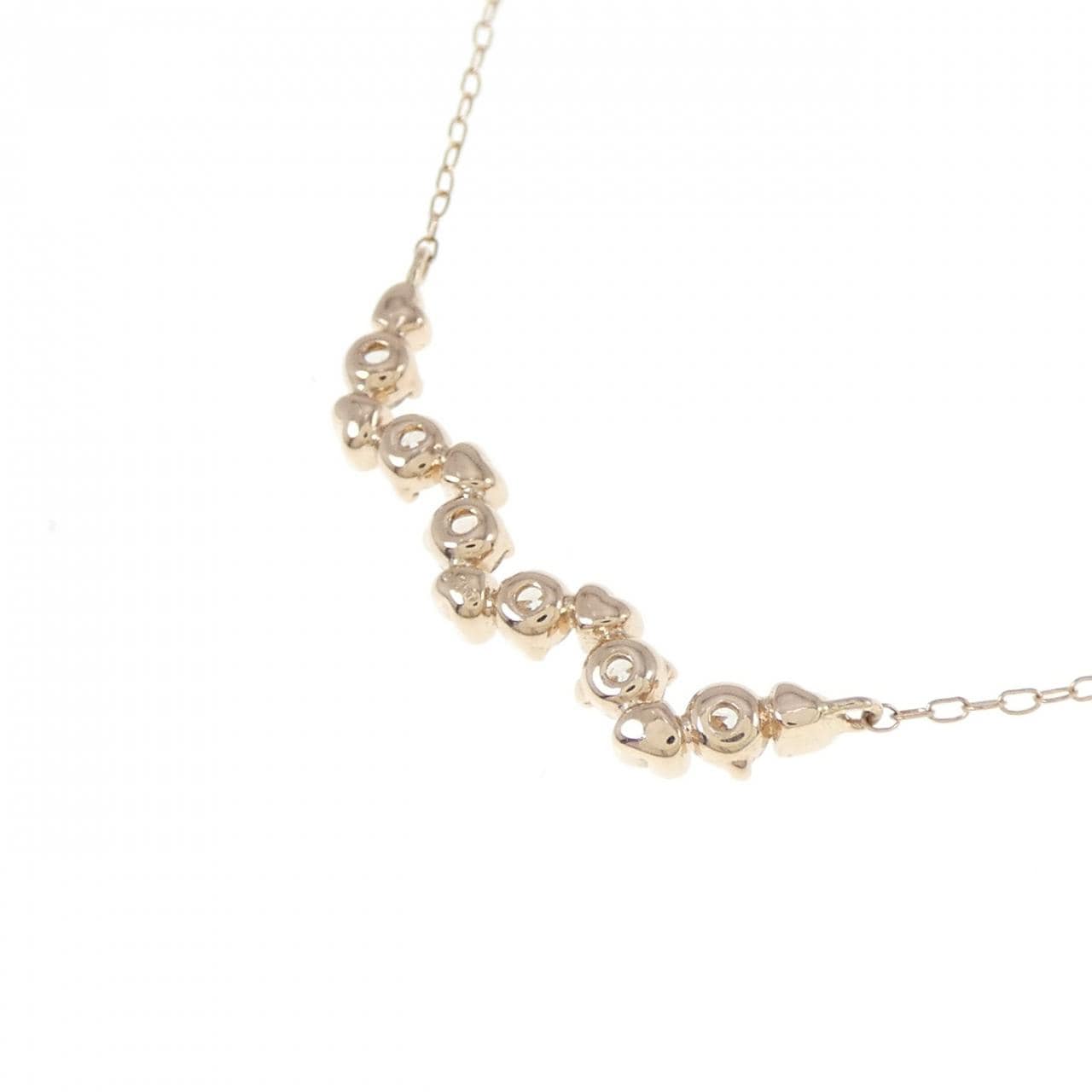 K18PG ハート ダイヤモンド ネックレス 0.30CT