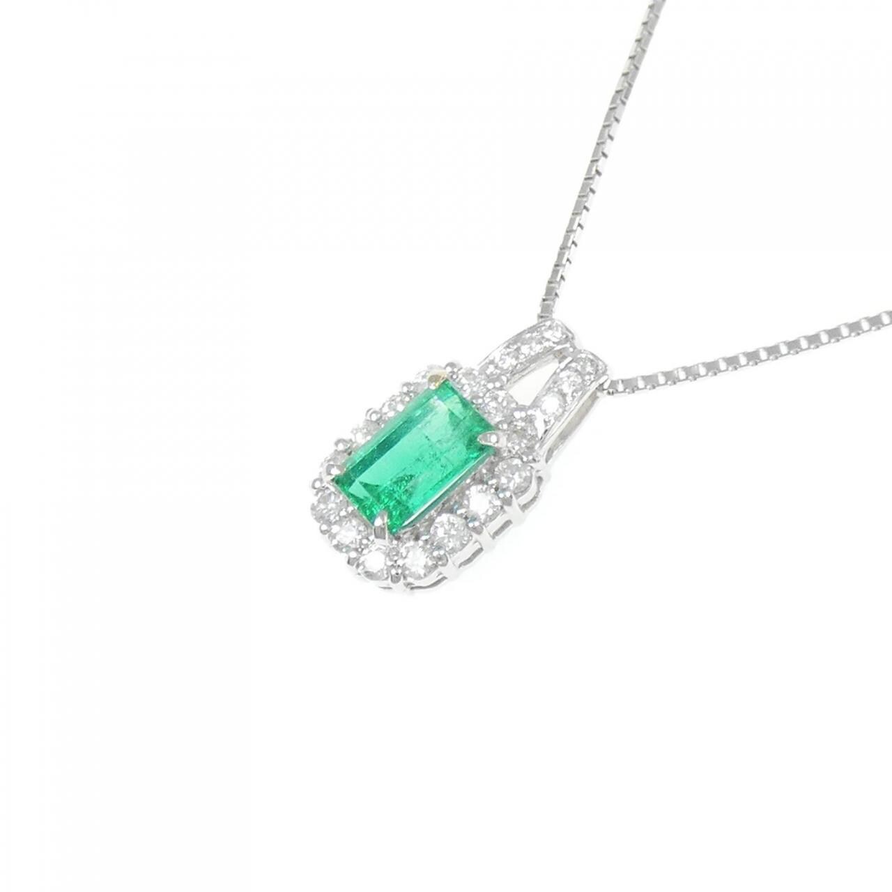 K18WG エメラルド ネックレス 0.69CT