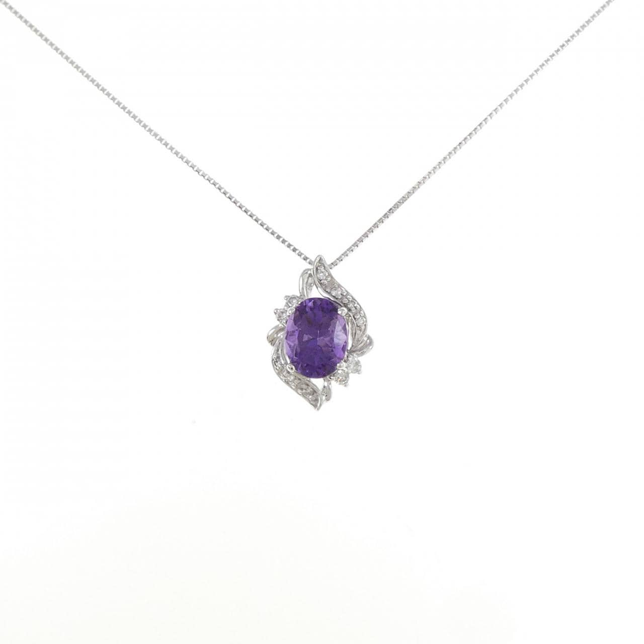 K18WG アメジスト ネックレス 1.67CT