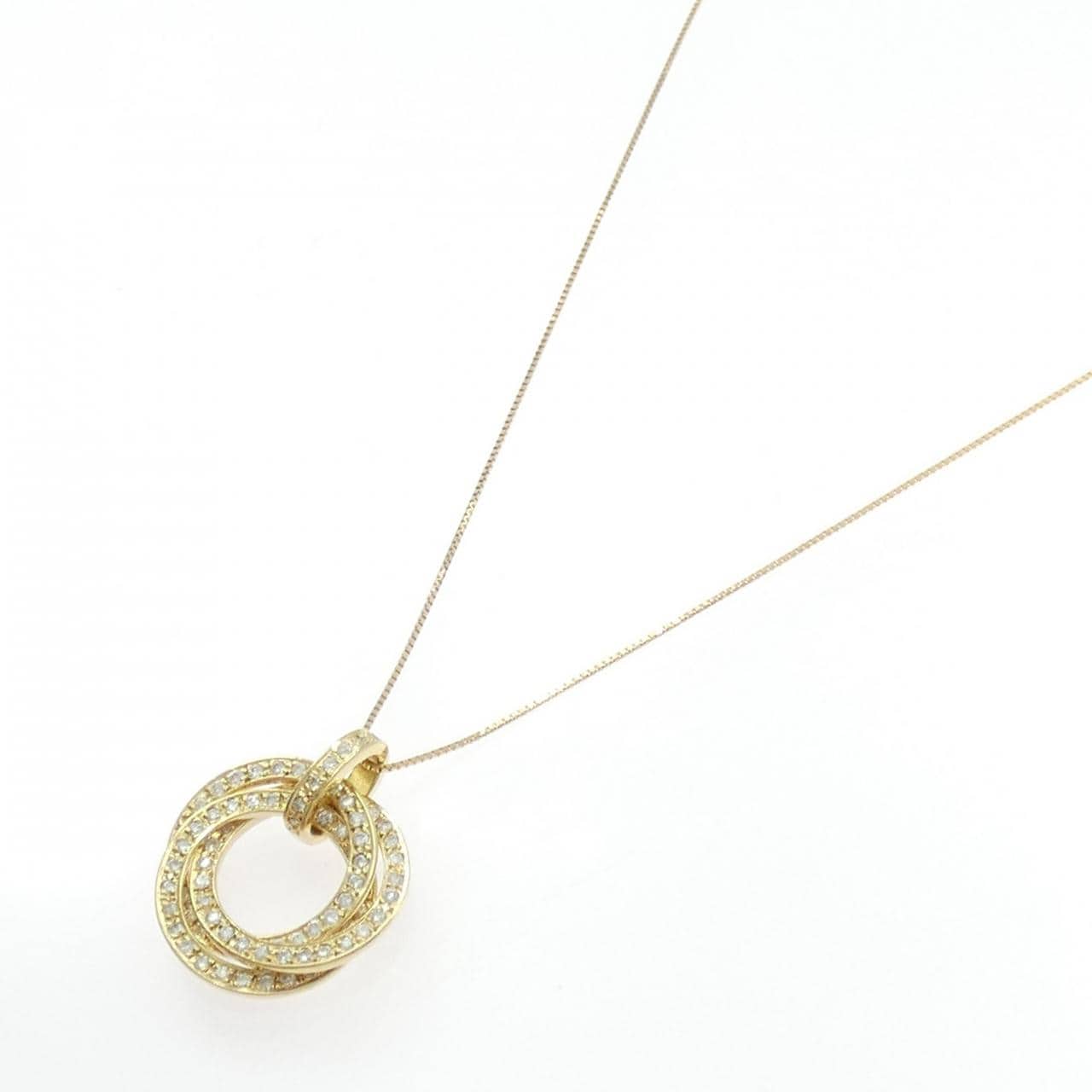 K18YG ダイヤモンド ネックレス 1.01CT