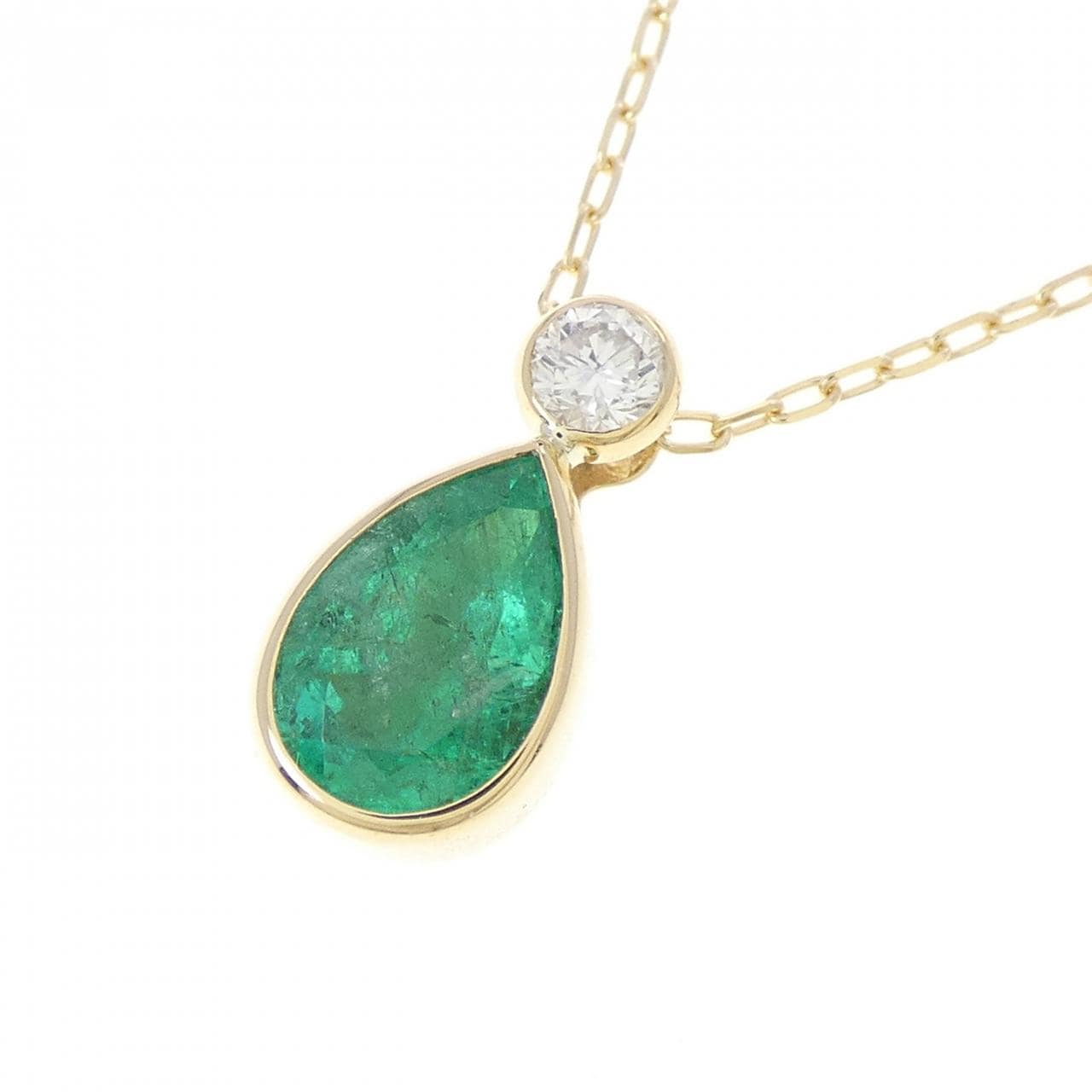 K18YG エメラルド ネックレス 1.00CT
