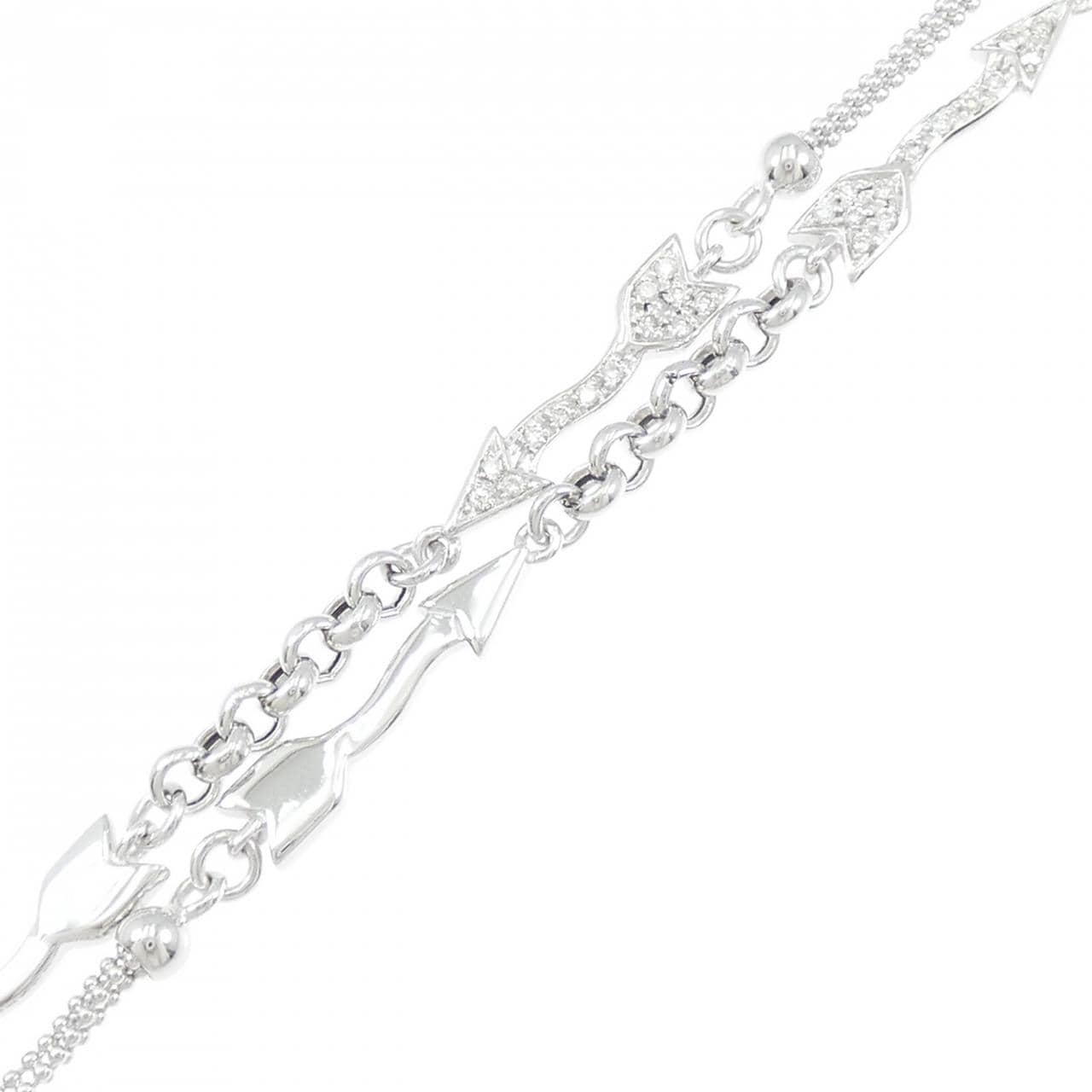 K18WG ダイヤモンド ブレスレット 0.37CT