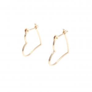 K18PG ハート ピアス