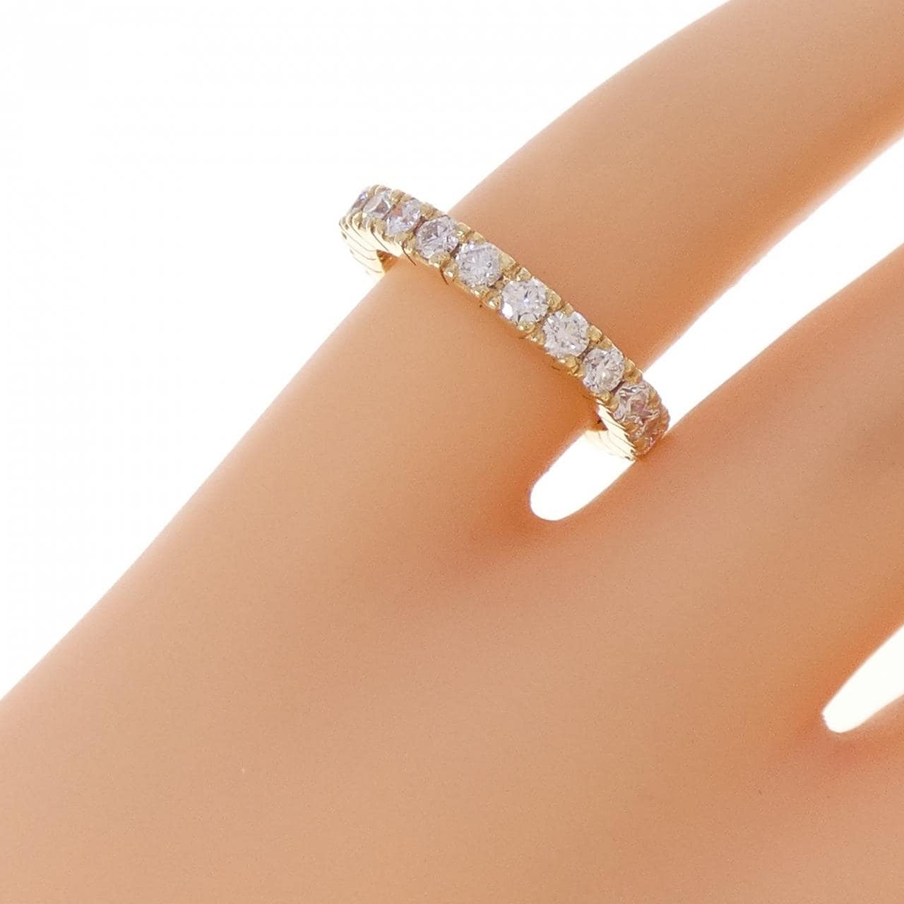 K18YG フルエタニティ ダイヤモンド リング 1.00CT