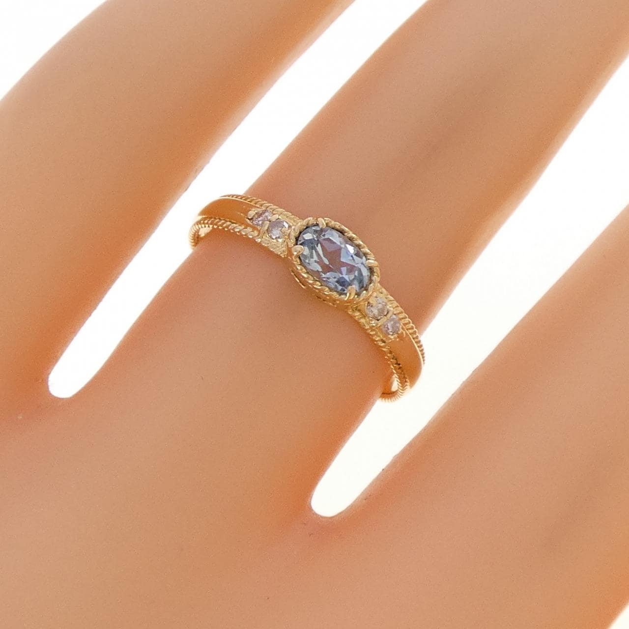 K18YG アクアマリン リング