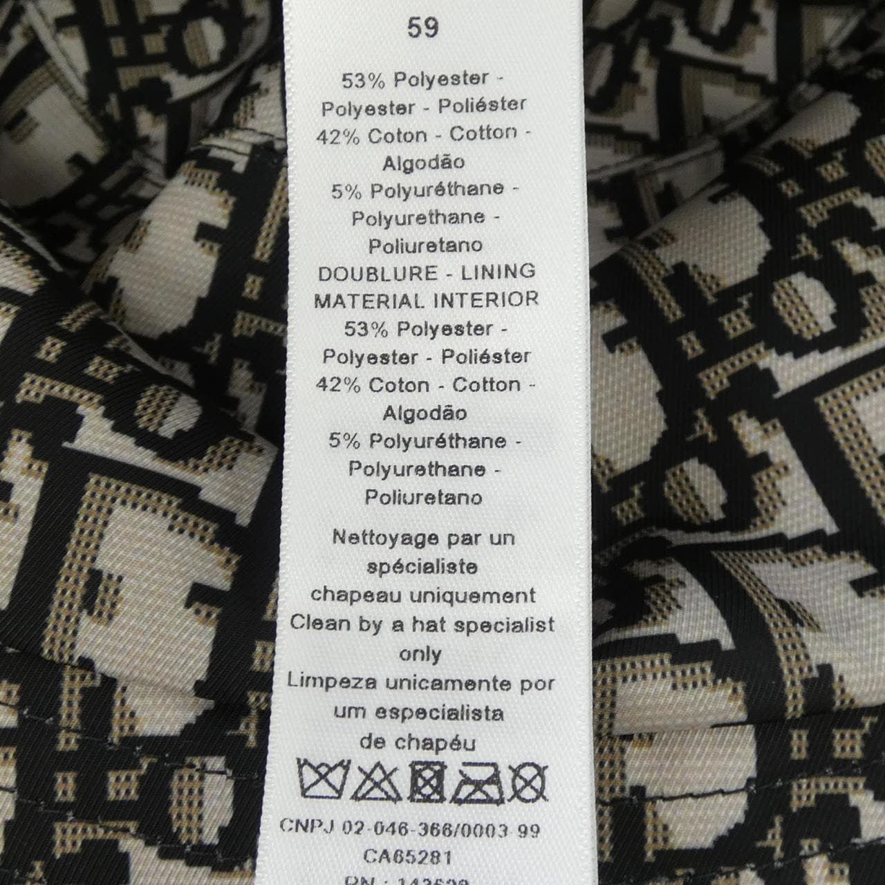 クリスチャンディオール CHRISTIAN DIOR TEDDY-D ボブハット オブリーク 95TDD923A130 ハット