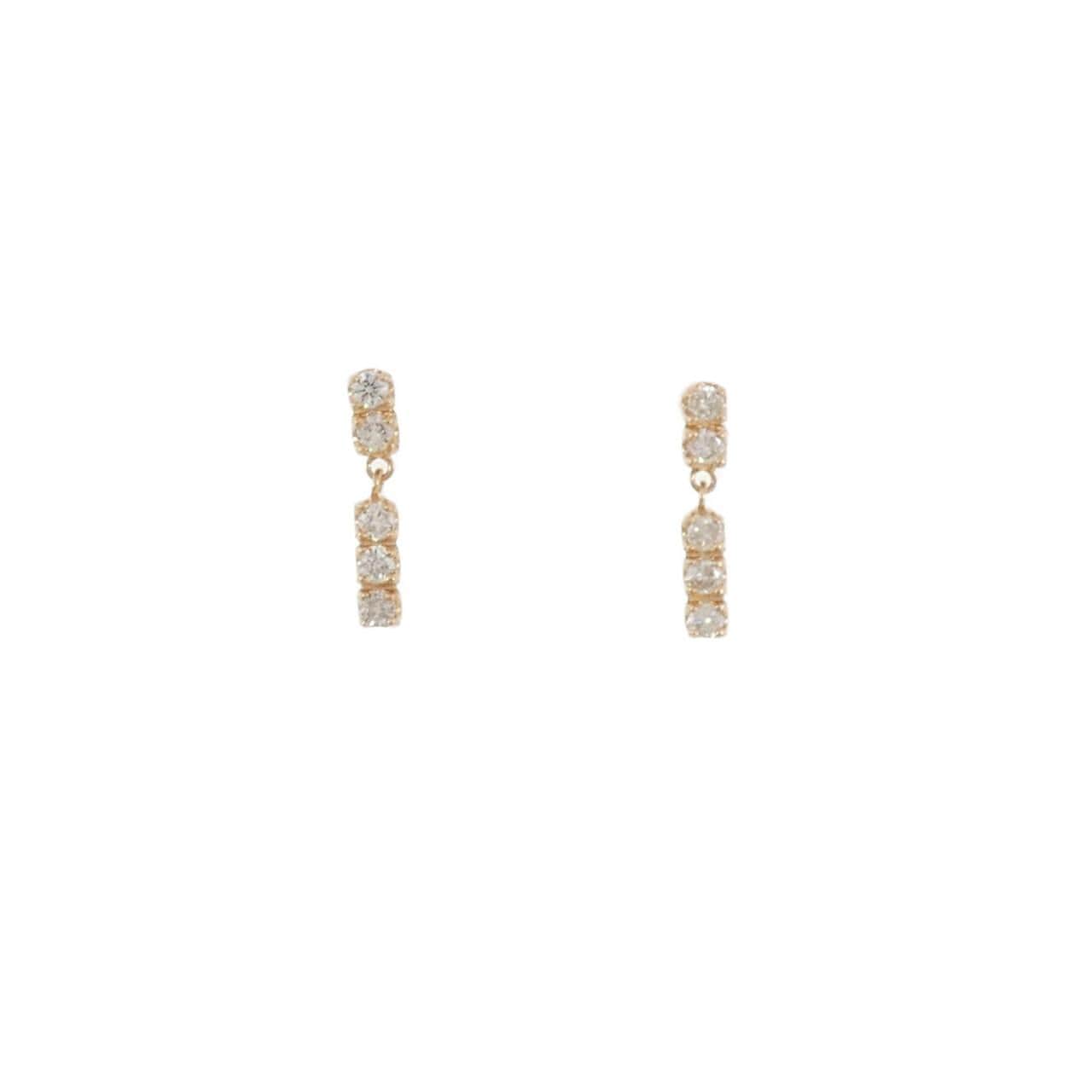 K18PG ダイヤモンド ピアス 0.20CT