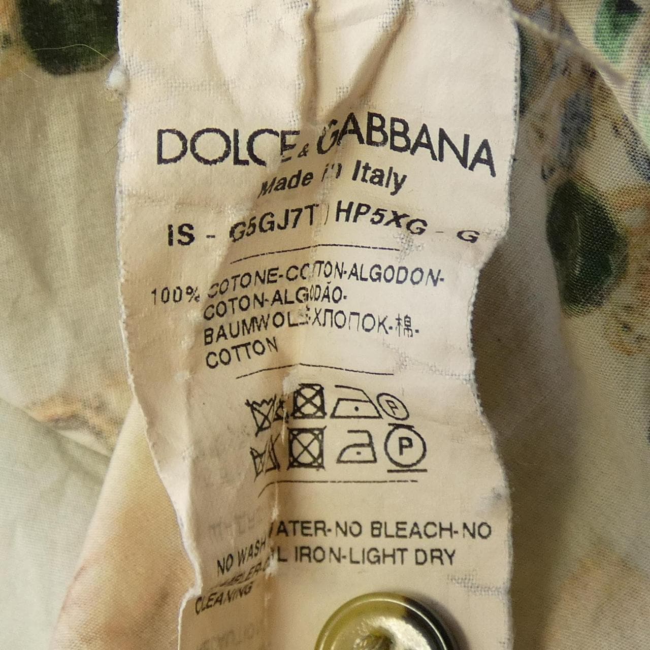 ドルチェアンドガッバーナ DOLCE&GABBANA G5GJ7T/HP5XG S／Sシャツ