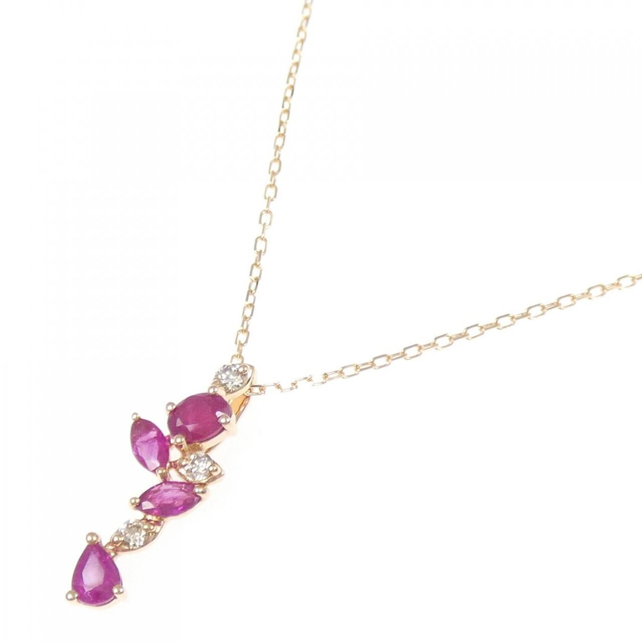 ジーエスティービー ルビー ネックレス 0.40CT