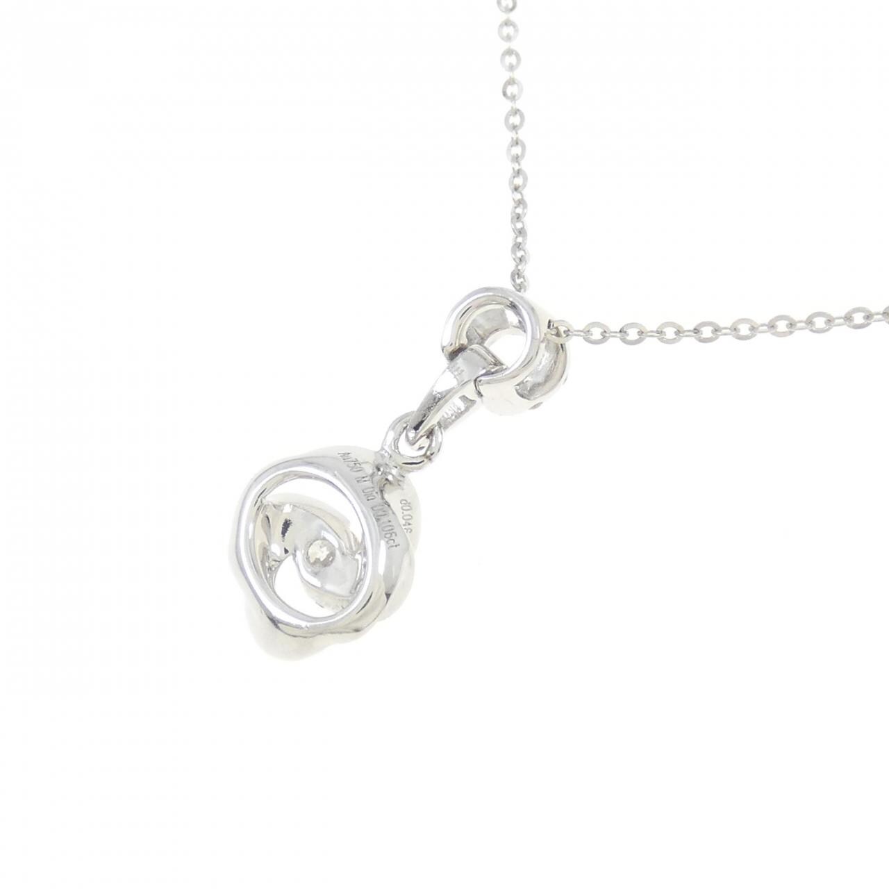 750WG ダイヤモンド ネックレス 0.106CT