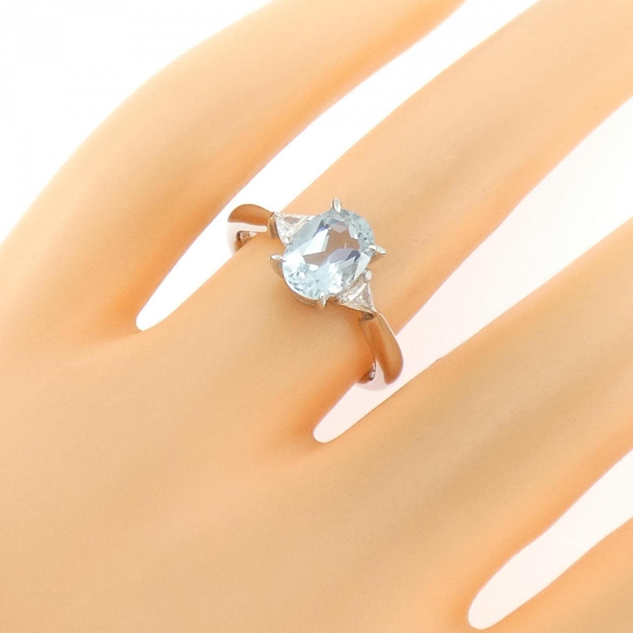 PT900 アクアマリン リング 1.14CT