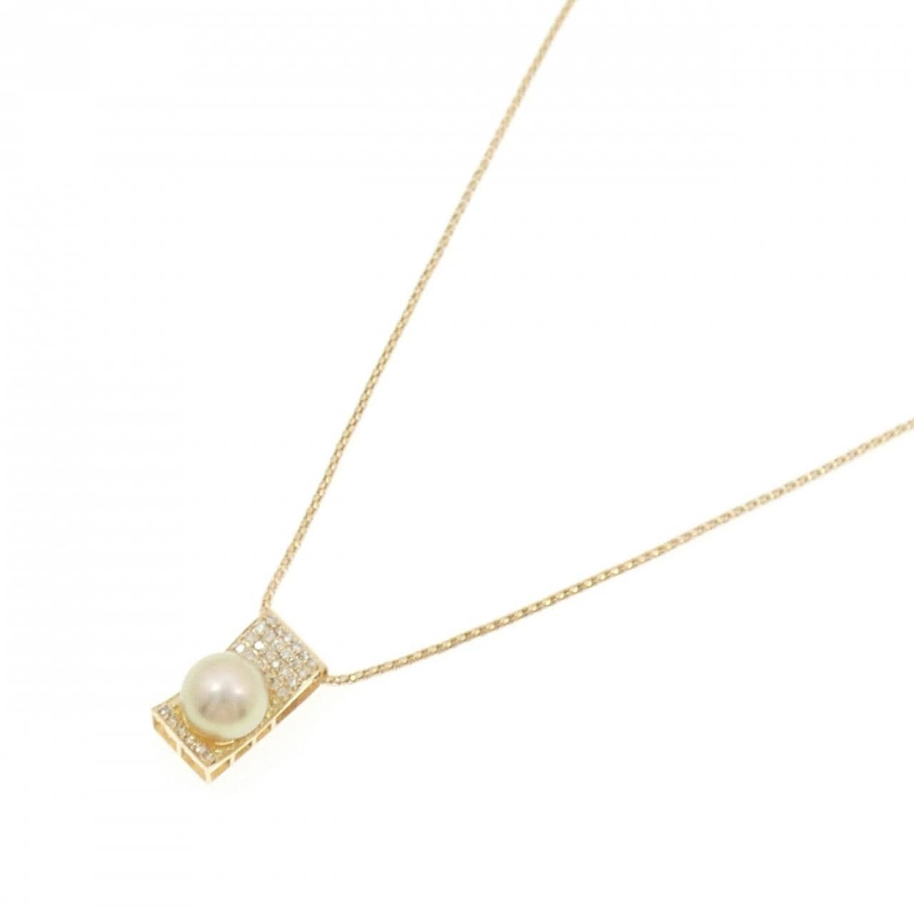 K18YG 白蝶パール ネックレス 9mm