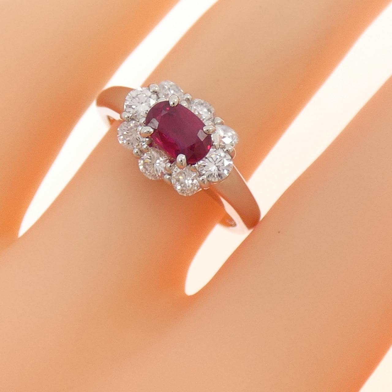 PT900 ルビー リング 0.64CT