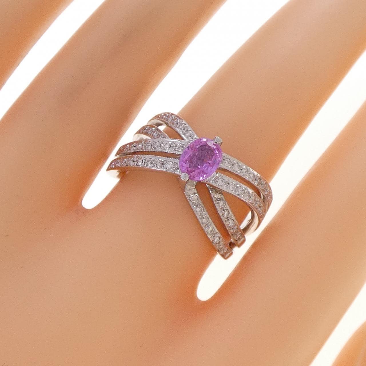 K18WG サファイヤ リング 0.71CT