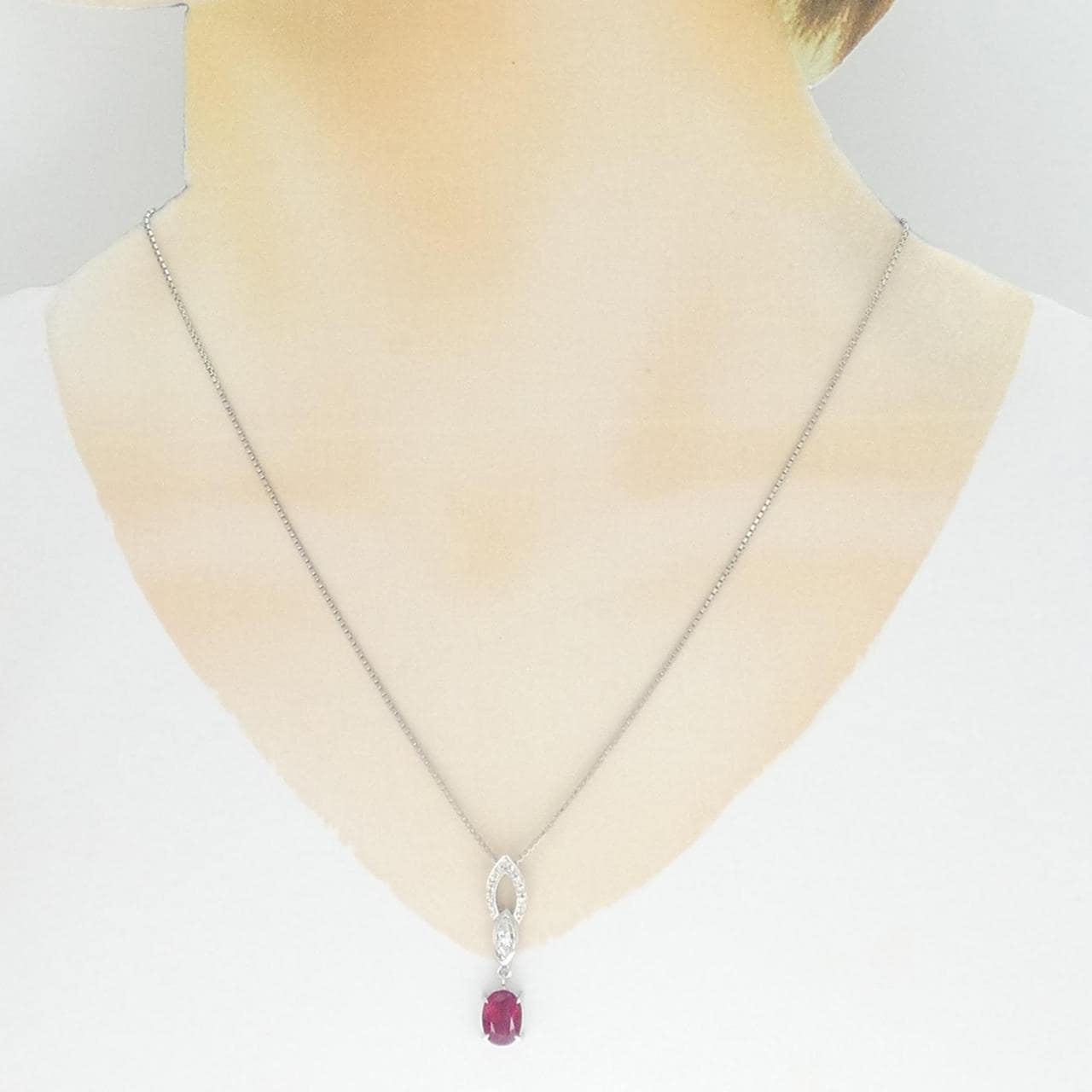 PT Ruby Necklace 2.37CT Burmese