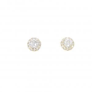 【リメイク】K18YG/ST ダイヤモンド ピアス 0.217CT 0.225CT E-F SI2 VG-GOOD