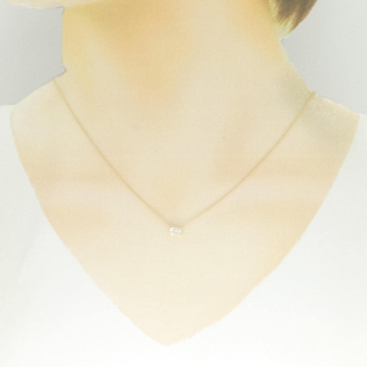 【リメイク】K18YG ダイヤモンド ネックレス 0.449CT J VS2 エメラルドカット