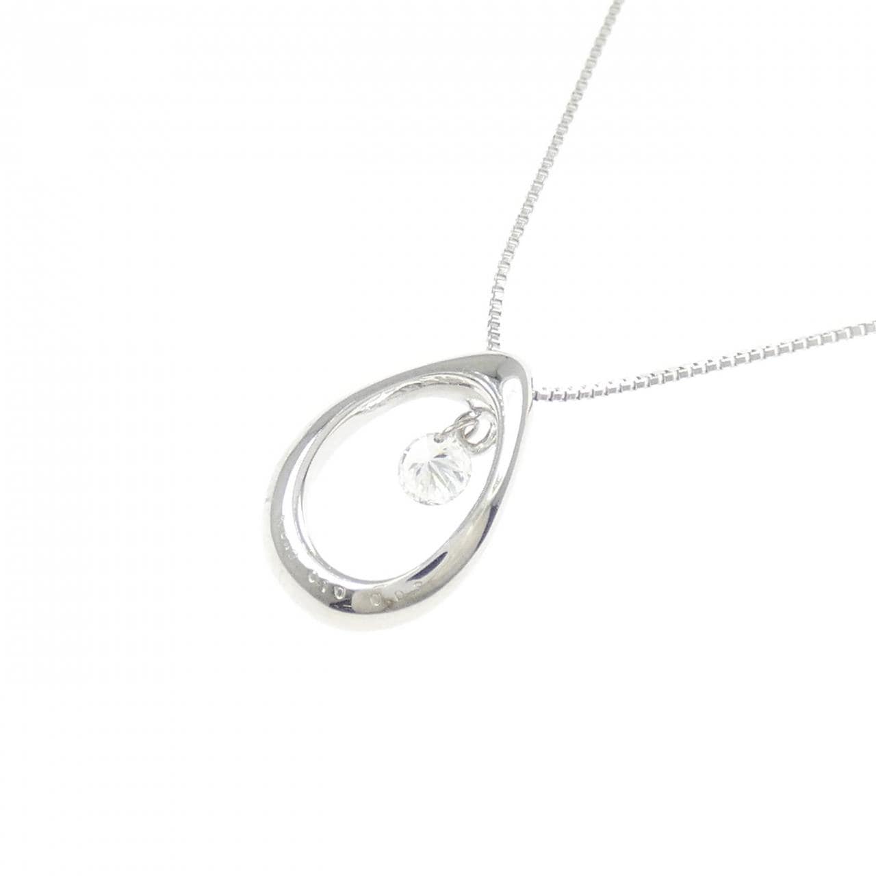 K18WG ダイヤモンド ネックレス 0.10CT