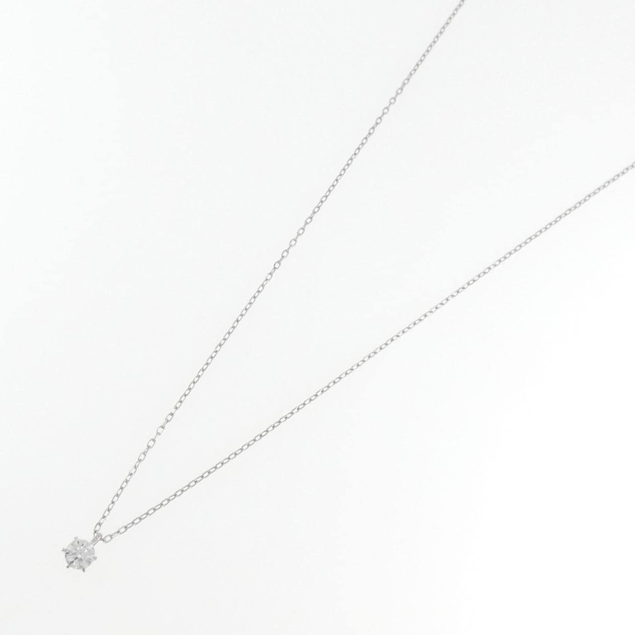 PT900/PT850 ソリティア ダイヤモンド ネックレス 0.329CT