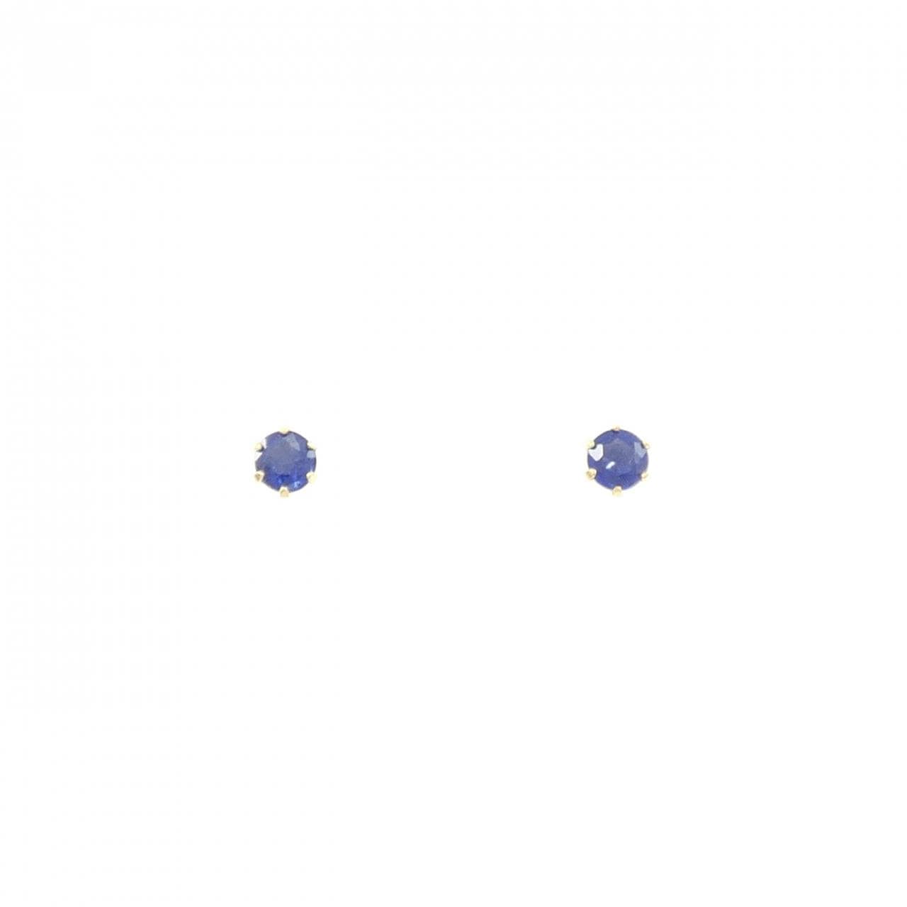 【新品】K18YG サファイヤ ピアス 0.20CT