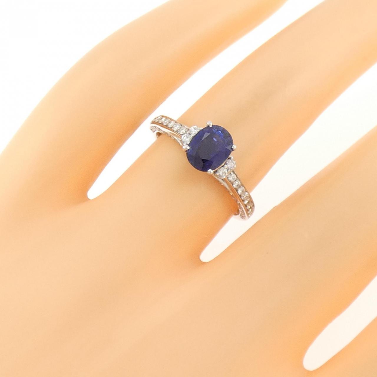 750WG サファイヤ リング 0.922CT