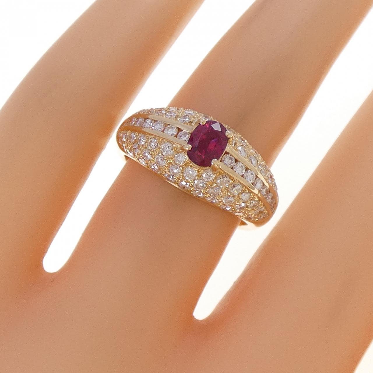 K18YG ルビー リング