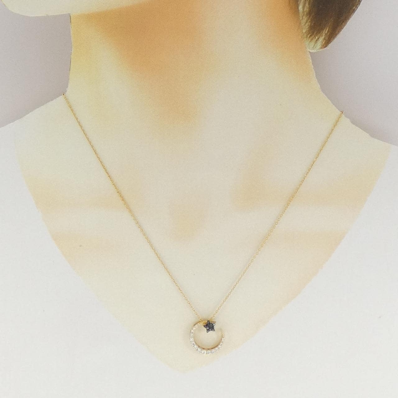 ポンテヴェキオ ビアンコ エ ネロ ネックレス 0.08CT