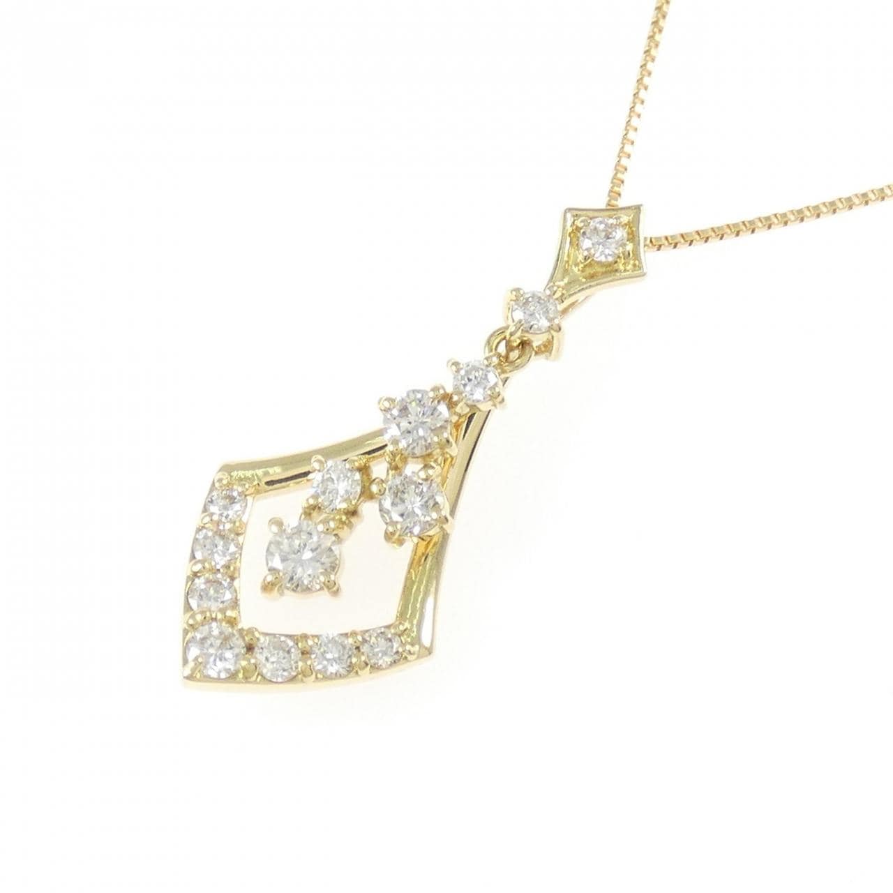 K18YG ダイヤモンド ネックレス 0.47CT