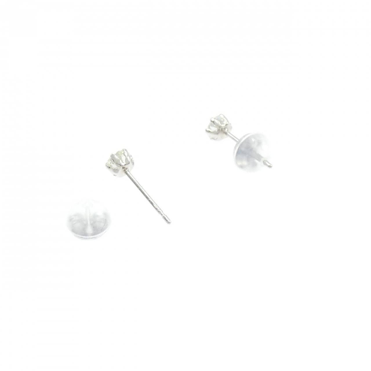 PT900 ソリティア ダイヤモンド ピアス 0.30CT