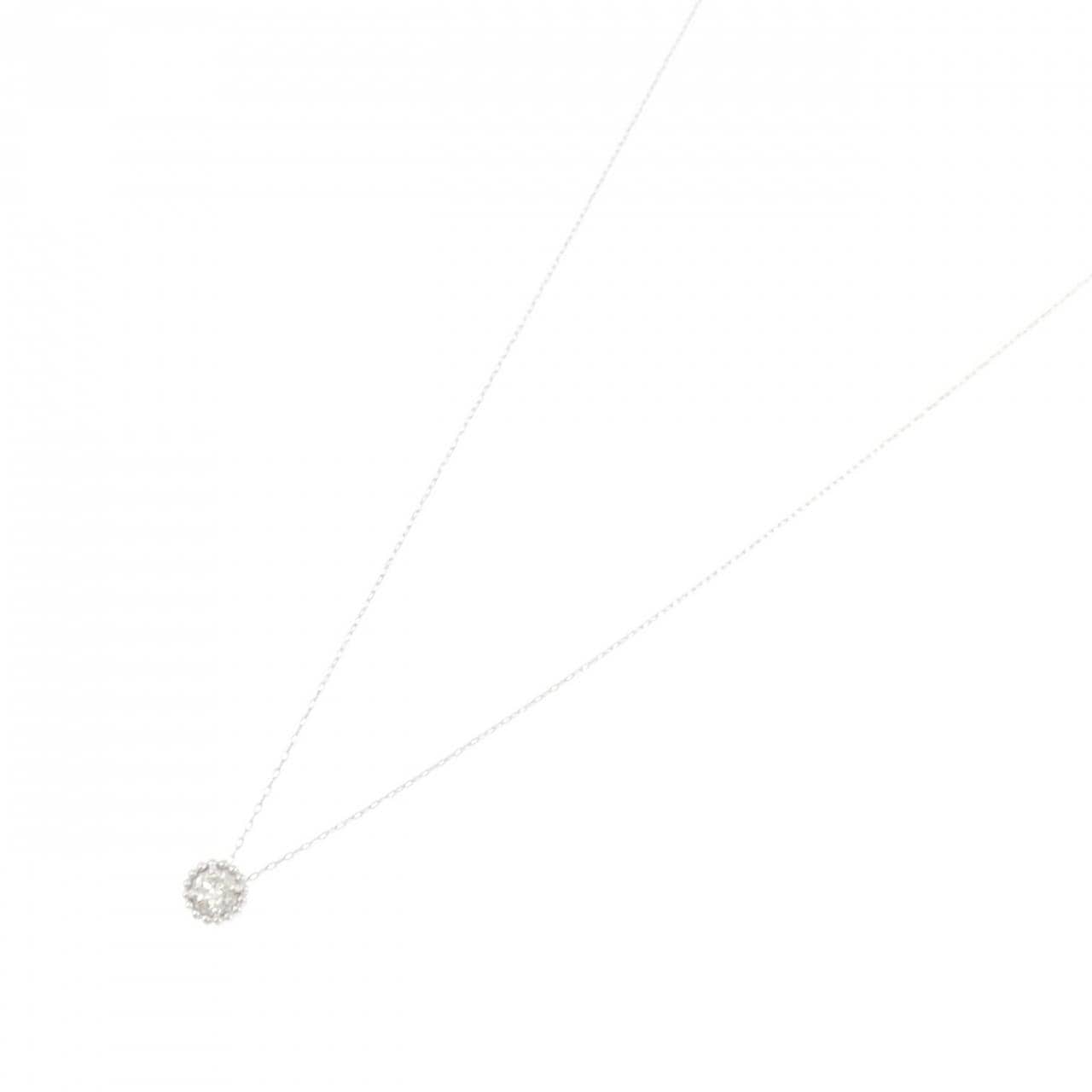 K18WG ダイヤモンド ネックレス 0.10CT