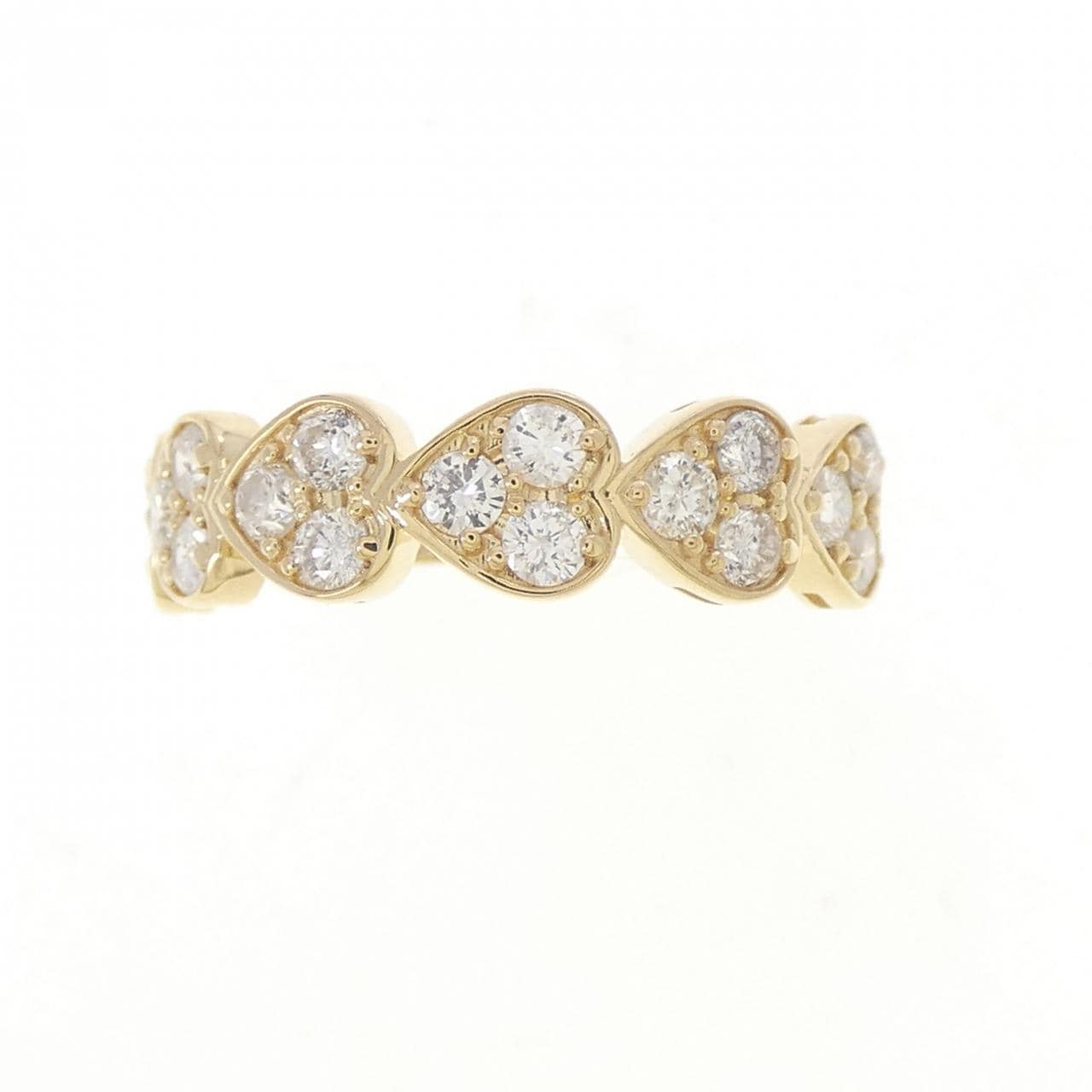 K18YG ハート ダイヤモンド リング 0.50CT