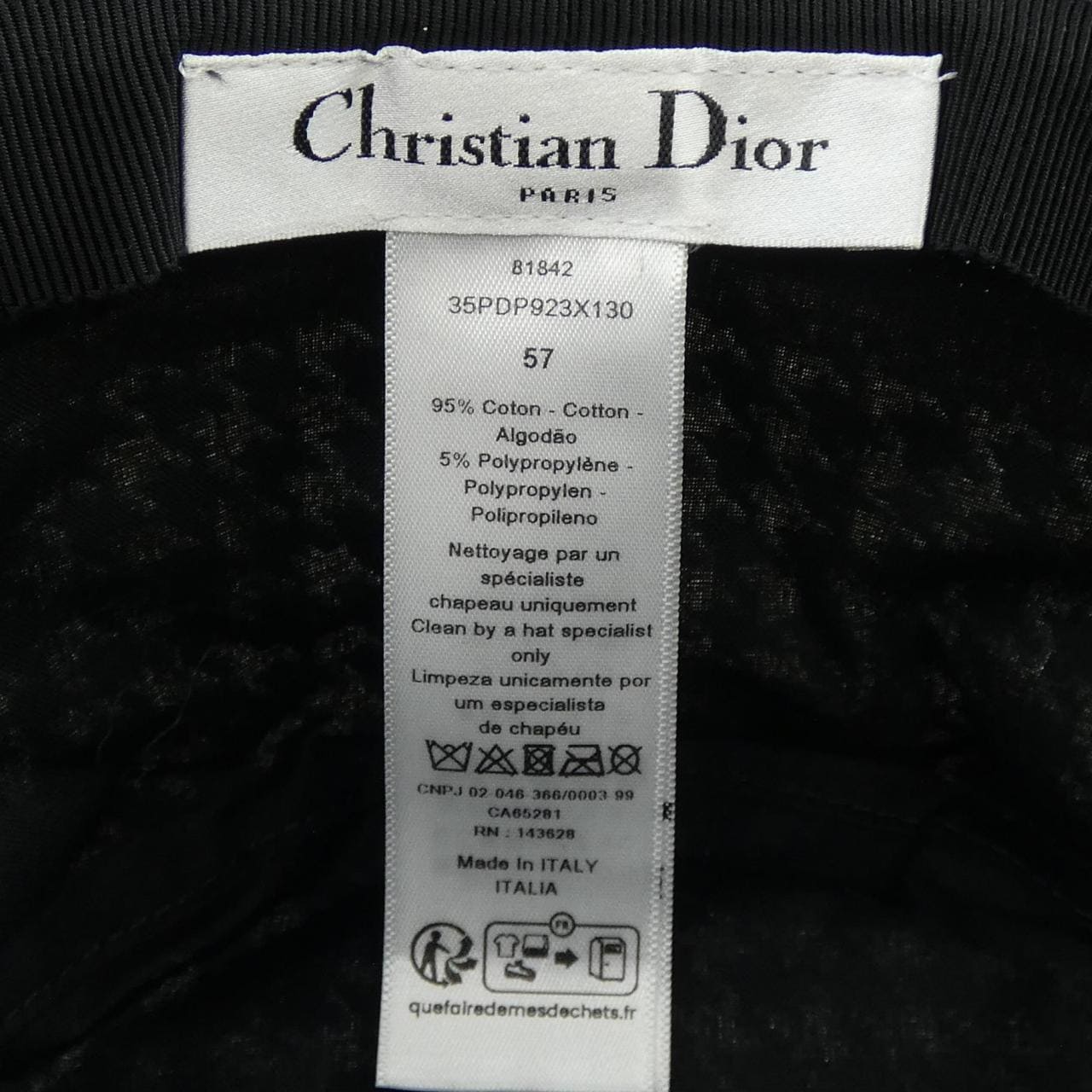 クリスチャンディオール CHRISTIAN DIOR 35PDP923X130 ハット