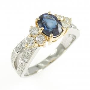 PT900/K18YG サファイヤ リング 0.92CT