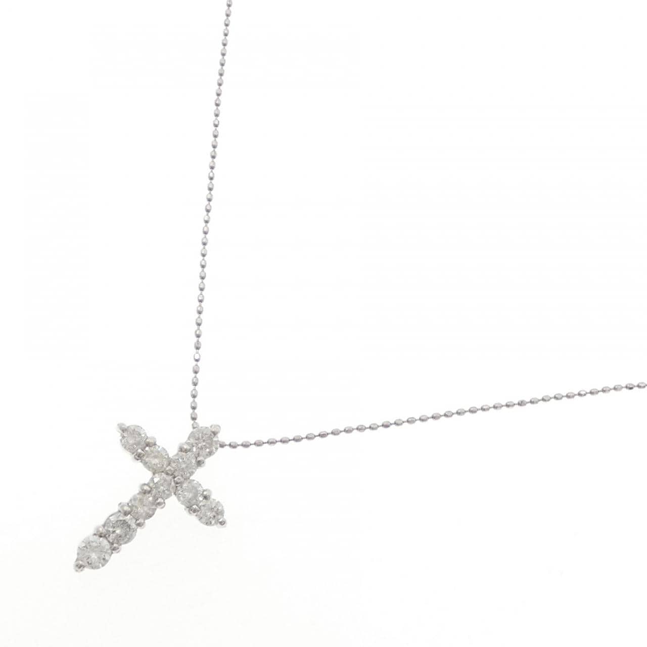 PT900/PT850 クロス ダイヤモンド ネックレス 1.00CT