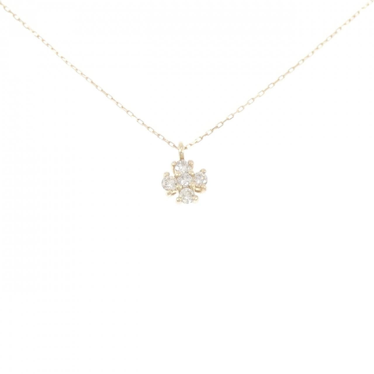 【新品】K10YG ダイヤモンド ネックレス 0.10CT