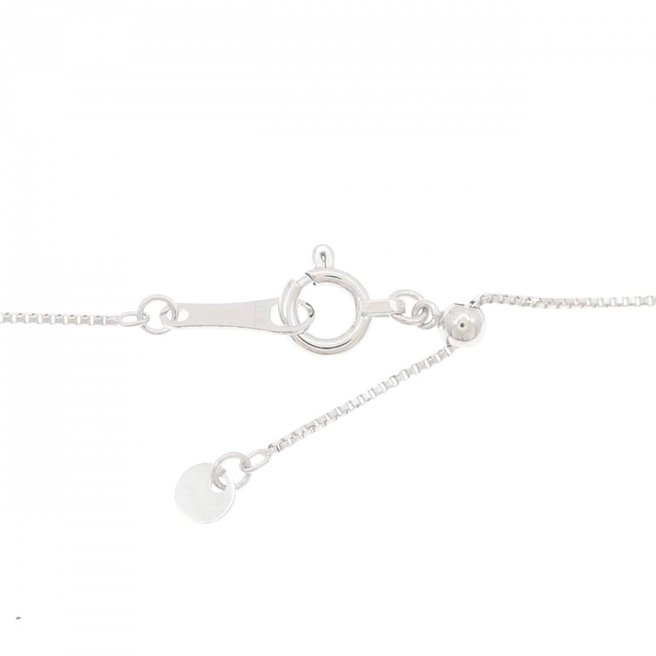 K18WG イニシャルN ダイヤモンド ネックレス 0.30CT